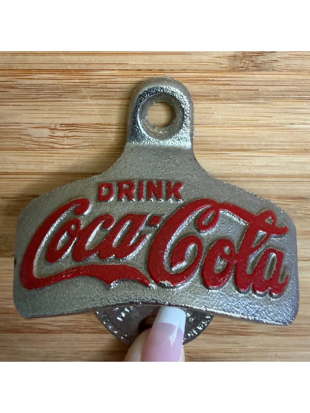 Vintage 1991 Star X Coca-Cola Wall Mounted Bottle Opener Cast Iron Memorabillia